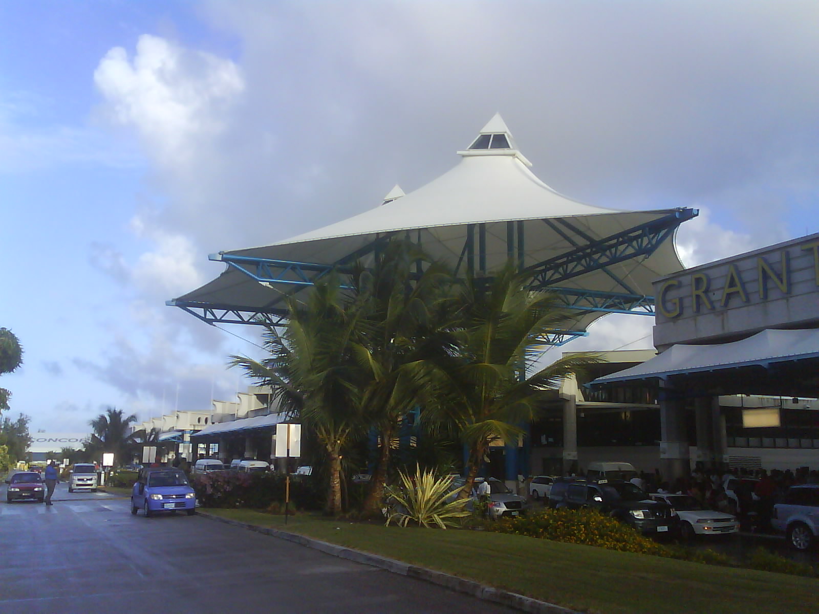 Grantley Adams International Airport terminal exterior in Barbados